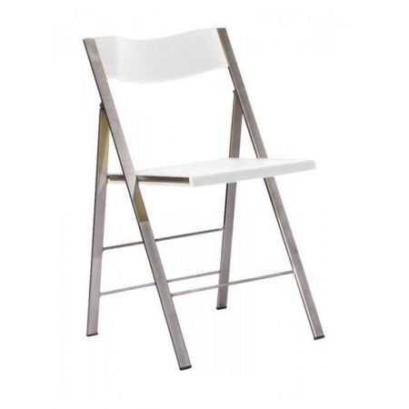 Стілець офісний розкладний AMF Ібіца алюм пластик білий (050046)